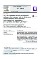 Data set of proteomic analysis of food borne pathogens after treatment with the disinfectants based on pyridoxal oxime derivatives