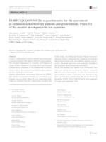 EORTC QLQ-COMU26: a questionnaire for the assessment of communication between patients and professionals. Phase III of the module development in ten countries