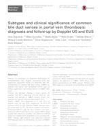 Subtypes and clinical significance of common bile duct varices in portal vein thrombosis: diagnosis and follow-up by Doppler US and EUS