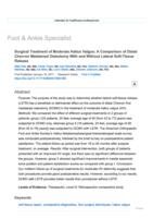 Surgical Treatment of Moderate Hallux Valgus:  A Comparison of Distal Chevron Metatarsal 
Osteotomy With and Without Lateral Soft-Tissue 
Release