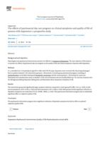 The effects of psychosocial day care program on 
clinical symptoms and quality of life of persons with 
depression: a prospective study