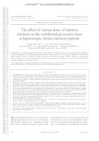 The effect of various doses of infusion solutions on the endothelial glycocalyx layer in laparoscopic cholecystectomy patients