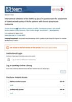                     International validation of the
                    
                    questionnaire for assessment of health‐related quality of life for patients with chronic lymphocytic leukaemia
                  