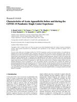 Characteristics of Acute Appendicitis before and during the COVID-19 Pandemic: Single Center Experience