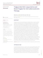 Triglyceride-Rich Lipoproteins and Novel Targets for Anti-atherosclerotic Therapy