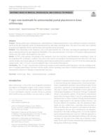 Y sign: new landmark for anteromedial portal 
placement in knee arthroscopy