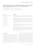 Visual presentation of a medical physiology seminar modifies dental students' perception of its clinical significance