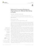 Editorial: Promoting Resilience Interventions for Mental Well-Being in Youth