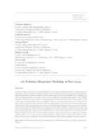 Air Pollution Dispersion Modeling in Port Areas