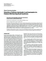 Detection of Salivary Interleukin 2 and Interleukin 6 in Patients With Burning Mouth Syndrome