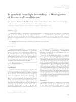 Trigeminal Neuralgia Secondary to Meningioma of Petroclival Localization