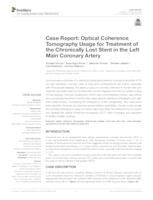 Case Report: Optical Coherence Tomography Usage for Treatment of the Chronically Lost Stent in the Left Main Coronary Artery