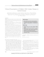 Clinical Presentation in Children With Coeliac Disease in Central Europe