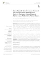 Case Report: Synchronous Removal and Implantation of Peritoneal Dialysis Catheter Using Bilateral Transversus Abdominis Plane Block