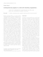 Cardiopulmonary bypass in a child with hereditary 
angioedema