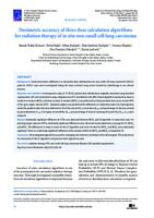 Dosimetric accuracy of three dose calculation 
algorithms for radiation therapy of in situ non-
small cell lung carcinoma