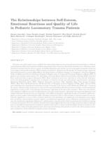 The Relationships between Self-Esteem, Emotional Reactions and Quality of Life in Pediatric Locomotory Trauma Patients