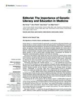 Editorial: The Importance of Genetic Literacy and Education in Medicine