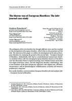 The thorny way of European Bioethics: The Jahr 
journal case study