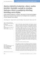 Akutna mijeloična leukemija u djece: analiza kliničkih i bioloških značajki te rezultata liječenja u Klinici za pedijatriju Kliničkog Bolničkog Centra Rijeka