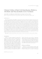 Clinical Utility of Red Cell Distribution Width in Alcoholic and Non-alcoholic Liver Cirrhosis