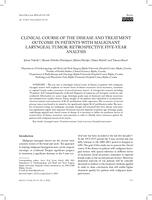 Clinical Course of the Disease and Treatment Outcome in Patients with Malignant Laryngeal Tumor: Retrospective Five-Year Analysis