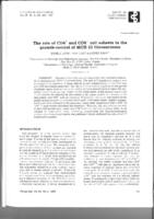 The role of CD4 and CD8 cell subsets in the growth-control of MHC-13 fibrosarcoma.