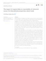 The impact of surgical delay on resectability of colorectal cancer: An international prospective cohort study