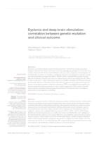 Dystonia and deep brain stimulation: correlation between genetic mutation and clinical outcome