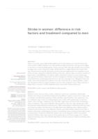 Stroke in women: difference in risk factors and treatment compared to men