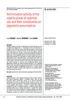                Antimicrobial activity of the volatile phase of essential oils and their constituents on Legionella pneumophila   
                    
                  