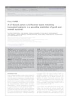 A CT-based pelvic calcification score in kidney transplant patients is a possible predictor of graft and overall survival