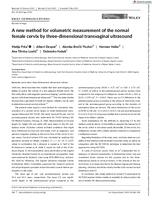 A new method for volumetric measurement of the normal female cervix by three‐dimensional transvaginal ultrasound