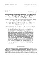 Accumulation Dynamics of the Brain Total Free Fatty Acids and Free Arachidonic Acid in the Models of Cerebral Hypoxia and Epilepsy in Rats