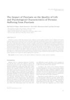 The Impact of Psoriasis on the Quality of Life and Psychological Characteristics of Persons Suffering from Psoriasis