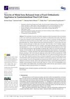 Toxicity of Metal Ions Released from a Fixed Orthodontic Appliance to Gastrointestinal Tract Cell Lines