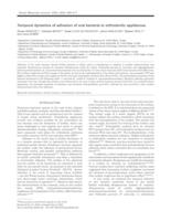 Temporal dynamics of adhesion of oral bacteria to orthodontic appliances