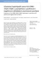 Učestalost haplotipskih sveza HLA-DRB1- DQA1-DQB1 u psorijatičara s pozitivnom I negativnom obiteljskom anamnezom psorijaze