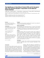 The Significance of Heat-Shock Protein GP96 and its Receptors' CD91 and Toll-Like Receptor 4 Expression at the Maternal Foetal Interface