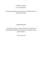 “ANALYSIS OF THE QUALITY OF LIFE OF PROSTATE CANCER PATIENTS AFTER LDR BRACHYTHERAPY USING EORTC QLQ-30 AND EORTC QLQ-25 QUESTIONNAIRES”