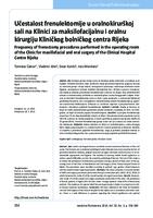 Učestalost frenulektomije u oralnokirurškoj sali na Klinici za maksilofacijalnu i oralnu kirurgiju Kliničkog bolničkog centra Rijeka