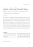 Correlation of Levels of Depressiveness and Choice of Elective Subjects in Medical Students