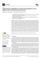 Applying New Algorithms for Numerical Integration on the Sphere in the Far Field of Sound Pressure