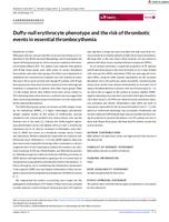 Duffy‐null erythrocyte phenotype and the risk of thrombotic events in essential thrombocythemia