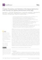 Croatian Translation and Validation of the Patient Satisfaction with Nursing Care Quality Questionnaire (PSNCQQ)