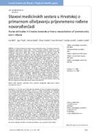 Stavovi medicinskih sestara u Hrvatskoj o primarnom oživljavanju prijevremeno rođene novorođenčadi