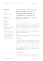 Case Report: Extraction of a stylet-driven lead for left bundle branch area pacing >2 years after implantation