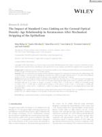 The Impact of Standard Cross‐Linking on the Corneal Optical Density–Age Relationship in Keratoconus After Mechanical Stripping of the Epithelium