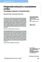 prikaz prve stranice dokumenta Patogenetski mehanizmi u reumatoidnom artritisu