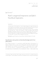 prikaz prve stranice dokumenta Kant’s categorical imperative and Jahr’s bioethical imperative